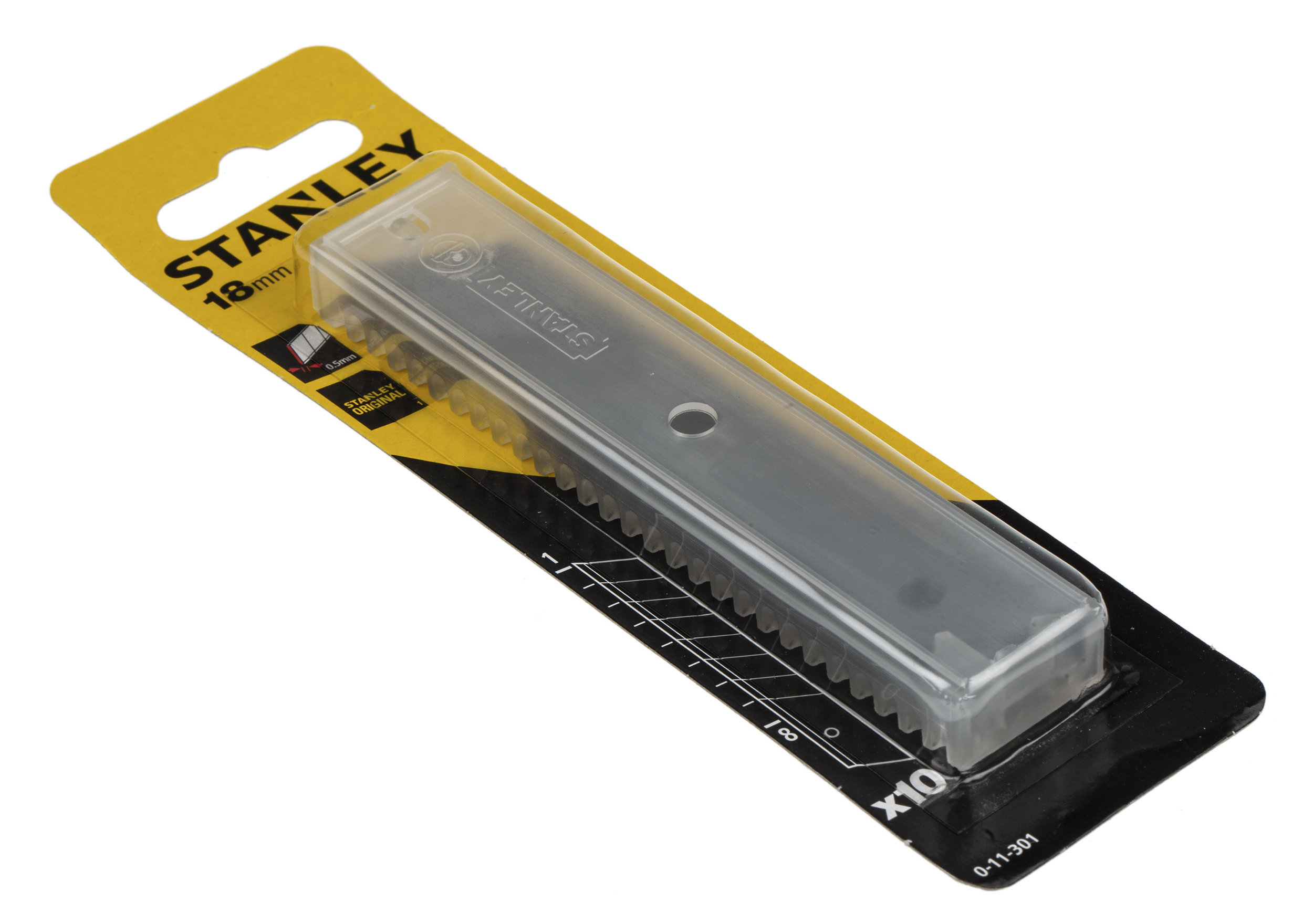 Stanley Flat Snap-Off Blade, 18 mm 18 mm, 10 per Package