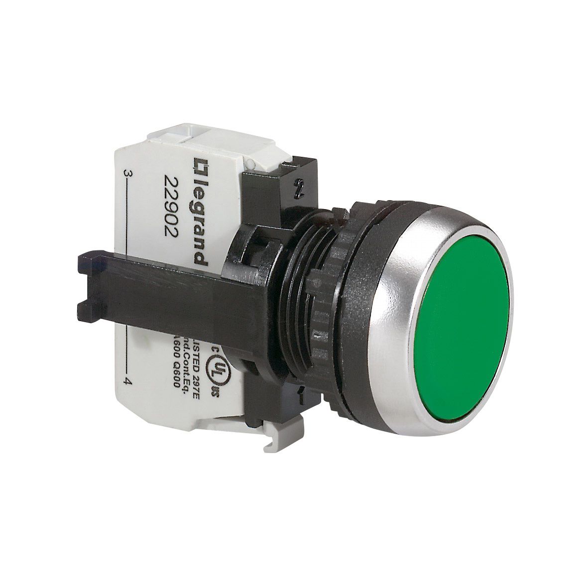 Legrand Green Push Button Switch, 22.5 mm Cutout, IP66