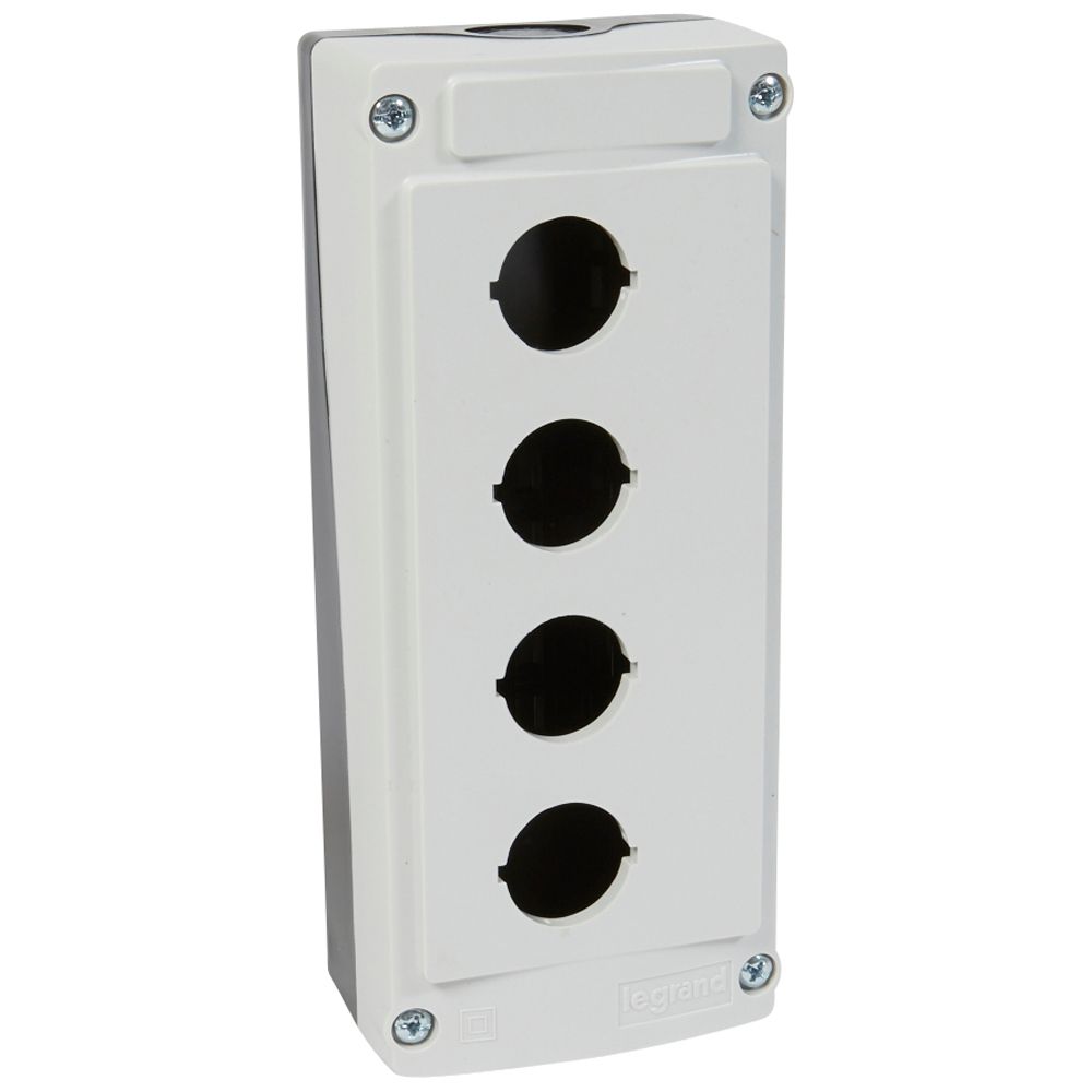 Legrand Grey Plastic 0242 Empty Control Station - 4 Hole 22.5 mm Diameter