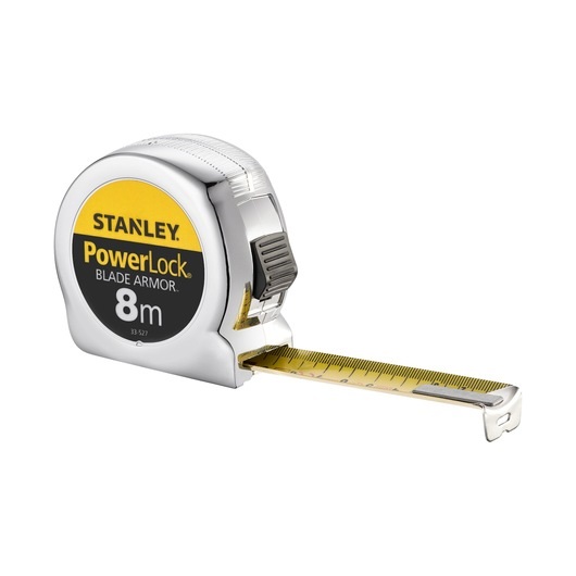 0-33-527 Stanley PowerLock 8 m Tape Measure, Imperial, Metric