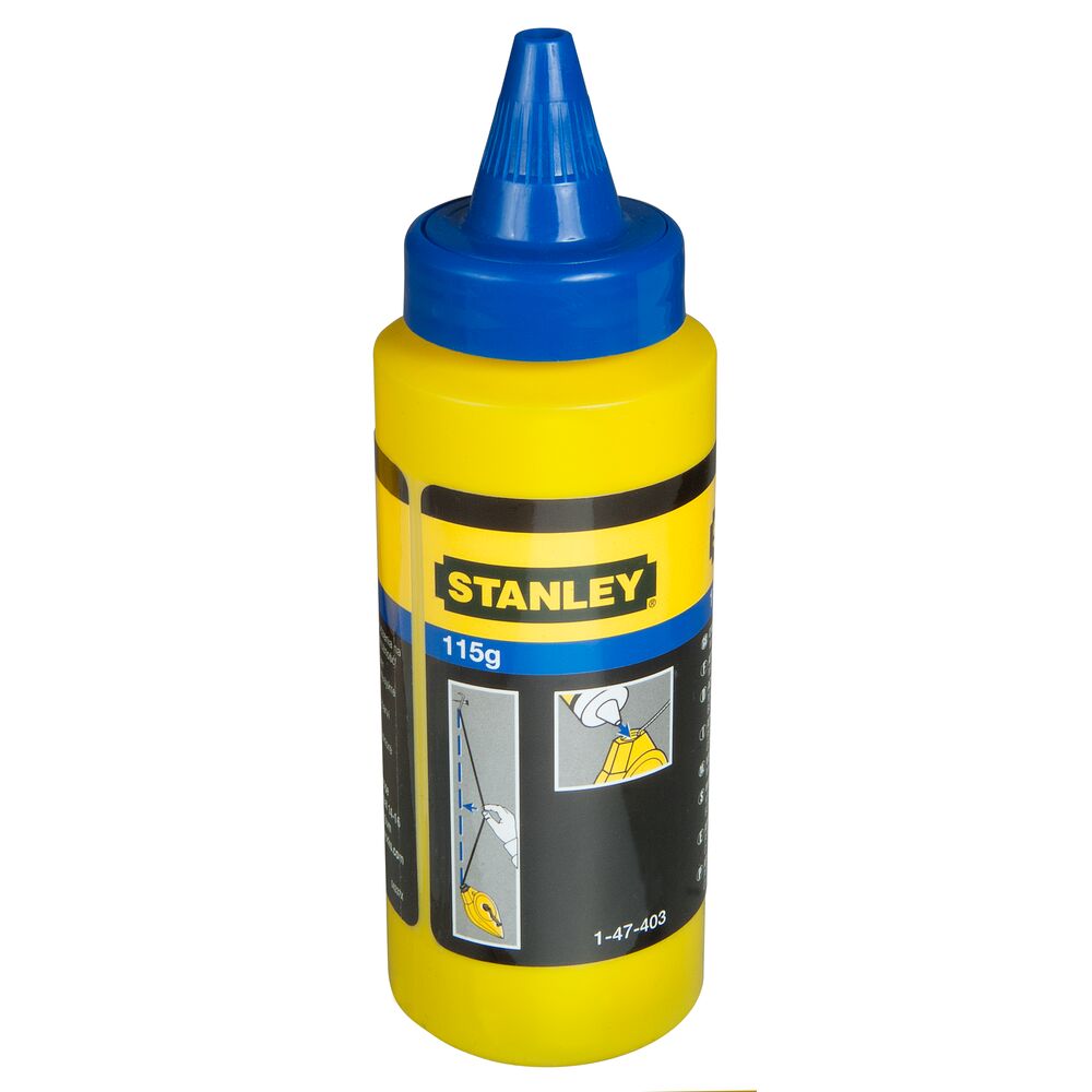 Stanley 207 mm Nylon Chalk Line Reel Kit & Includes 30M Chalk Line and 113G Blue Chalk