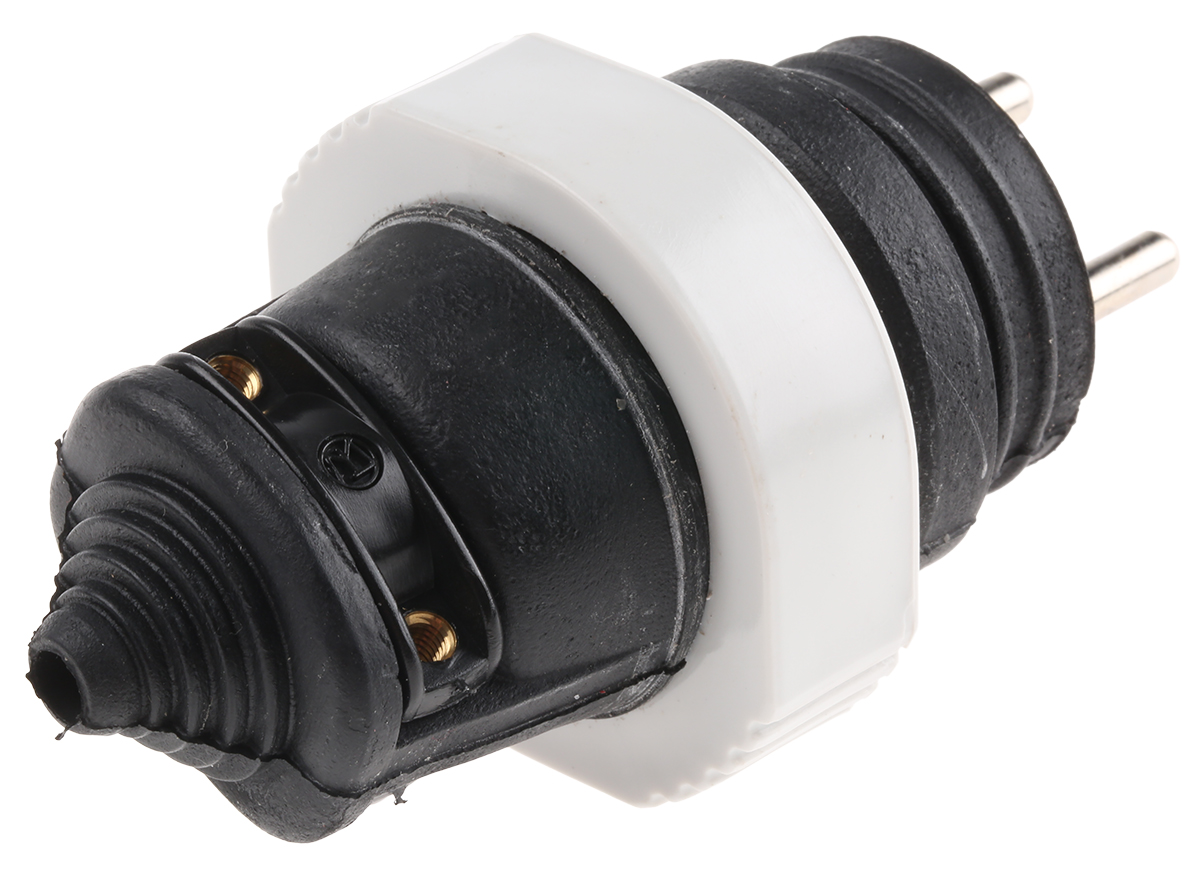 0-502-48 Legrand France Mains Plug Black, 16A, Cable Rubber, 230V, Screw