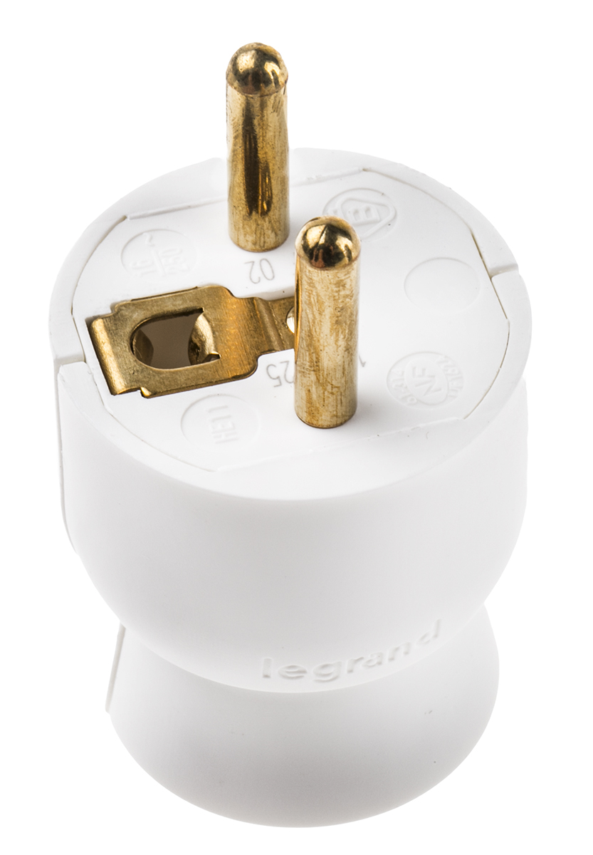 Legrand France Mains Connector White, 16A, Cable Polymer, 250V, Screw