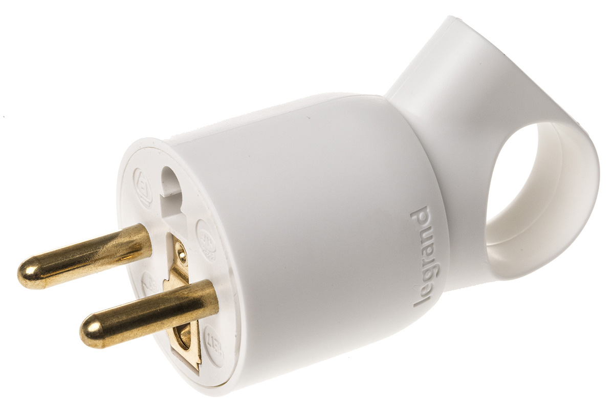 Legrand France Mains Connector White, 16A, Cable Polymer, 250V, Screw