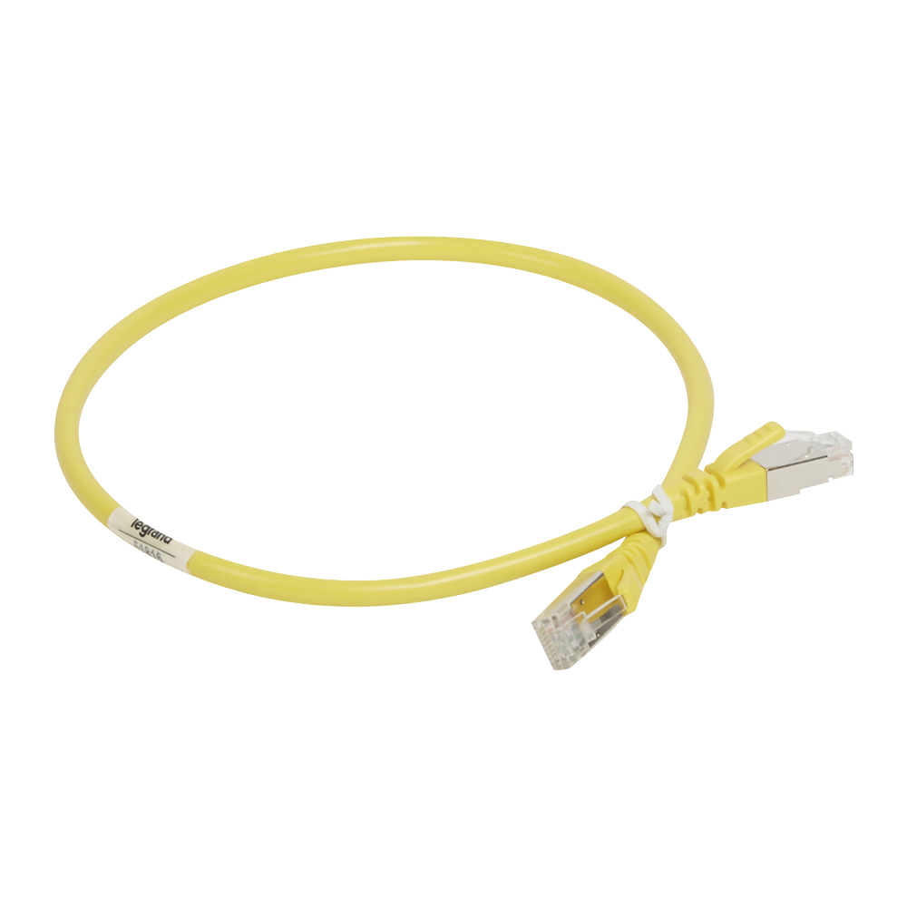 Legrand, 500 mm Cat6a Ethernet Cable, Yellow RJ45 to RJ45 Polyvinyl Chloride Sheath, F/UTP