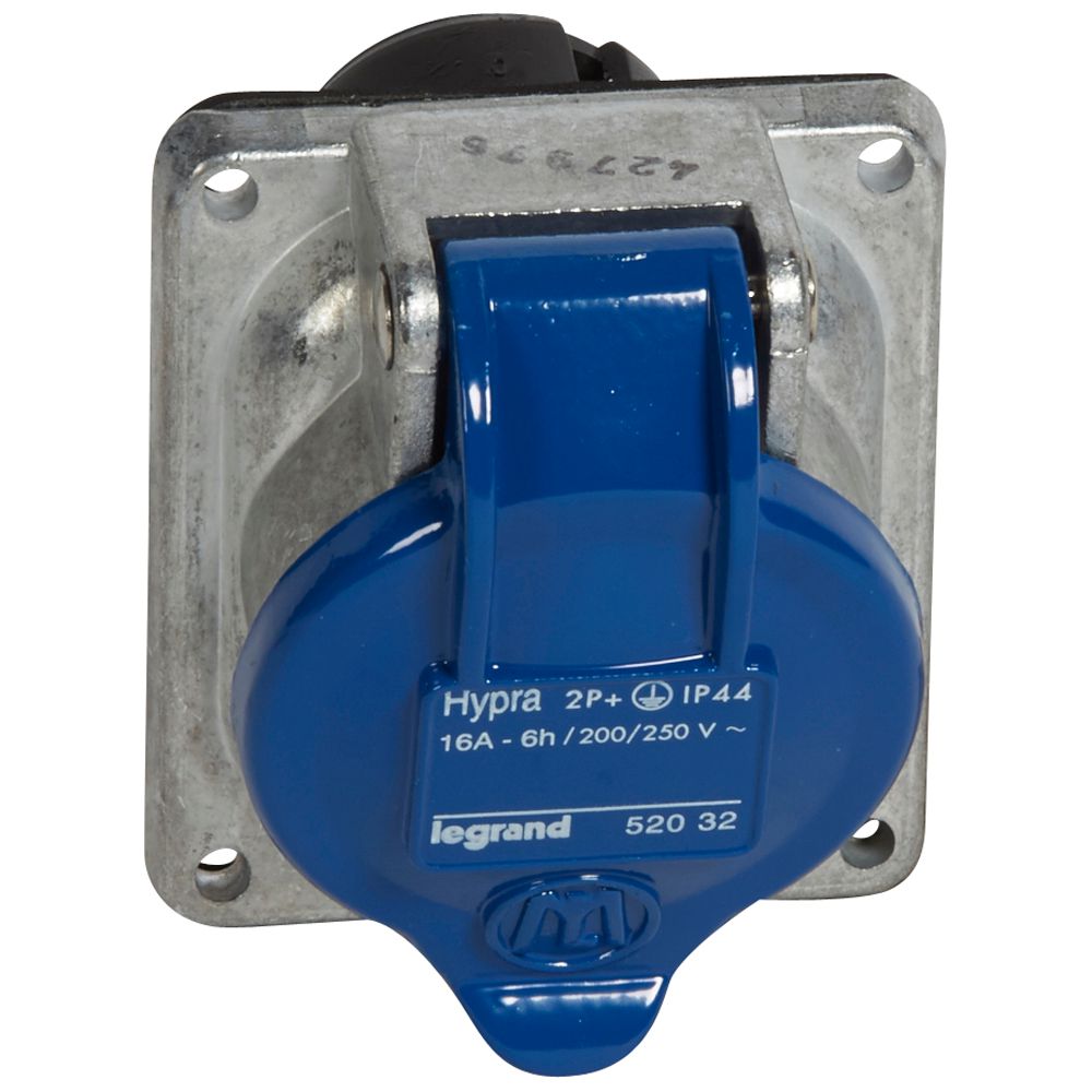Legrand, HYPRA IP44 Blue Surface Mount 2P+PE Socket, 16A, 250V