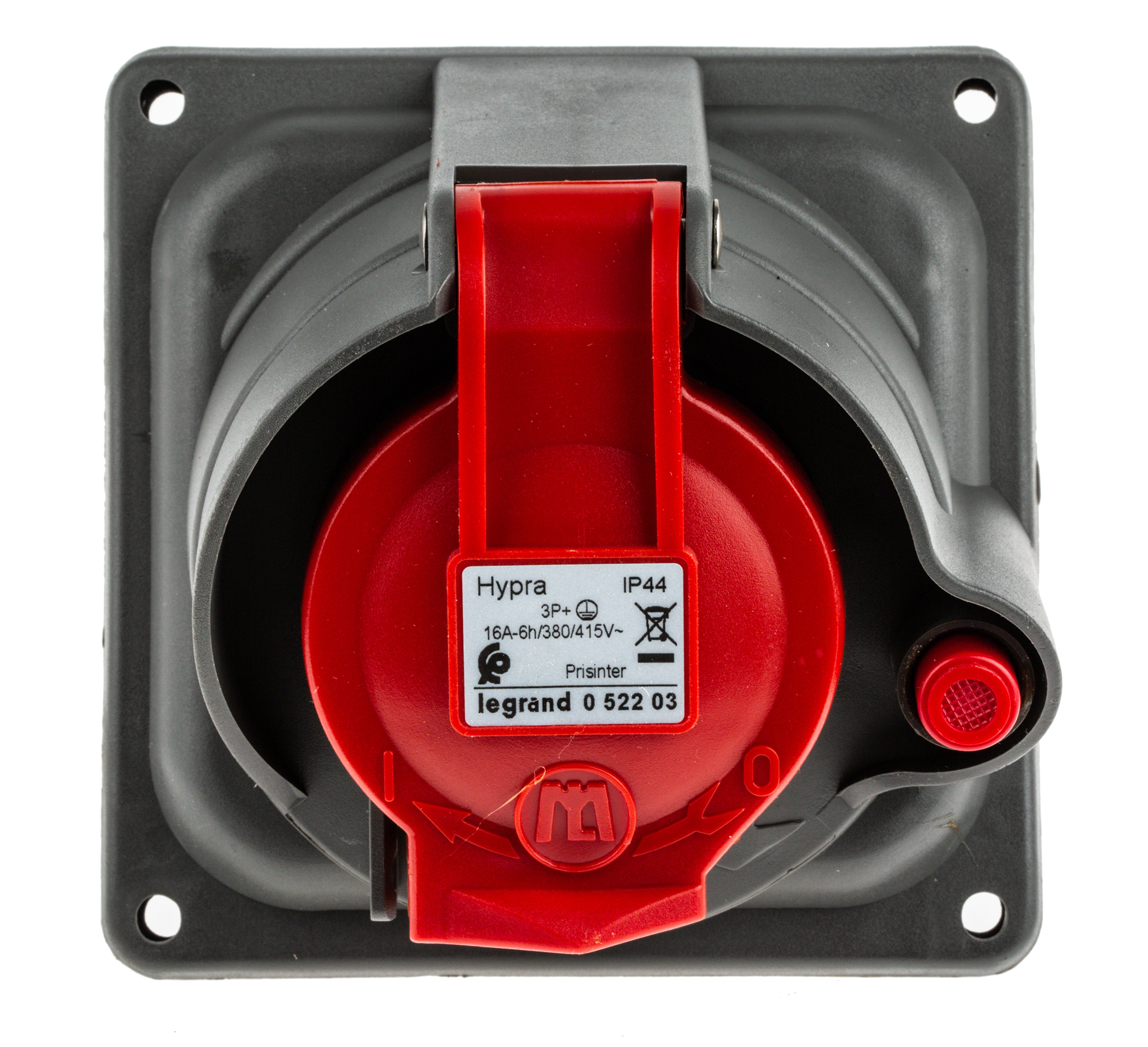 Legrand Right Angle Switchable IP55, IP44 Industrial Interlock Socket 3+E, 16A, 415V