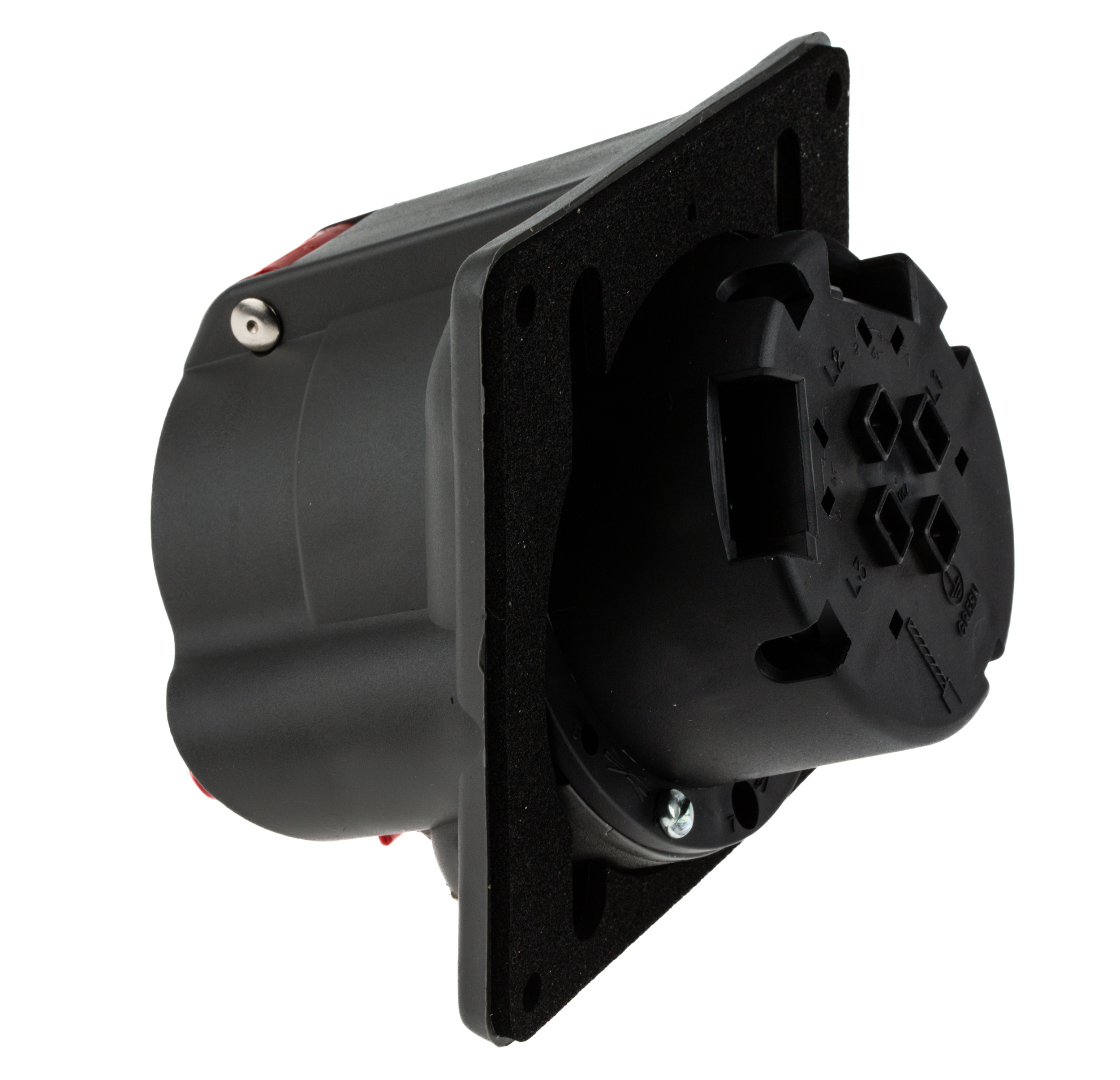 0-522-03 Legrand Right Angle Switchable IP55, IP44 Industrial Interlock Socket 3+E, 16A, 415V