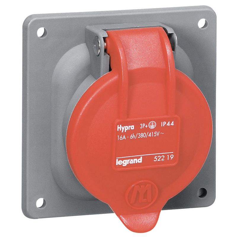Legrand, HYPRA IP44 Red 3P+N+PE Industrial Power Connector, 63A, 415V