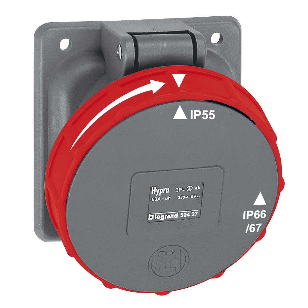 Legrand Red Power Socket, 63A Indoor, Fixed Socket