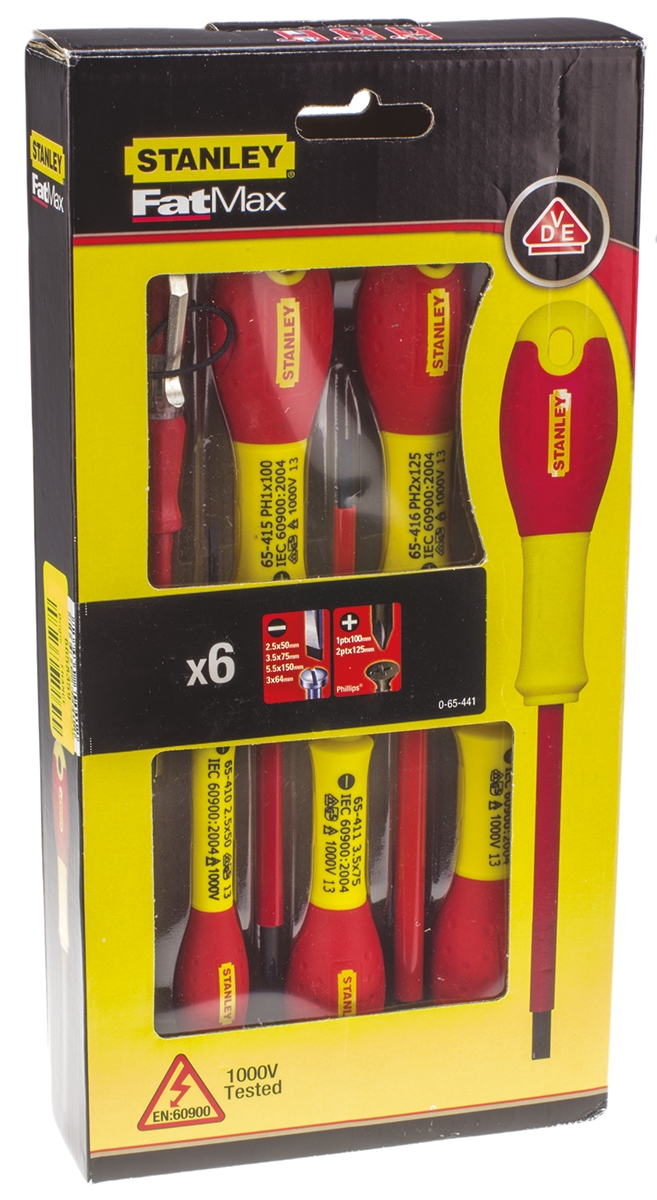 0-65-441 Stanley Phillips, Slotted Insulated, 6-Piece