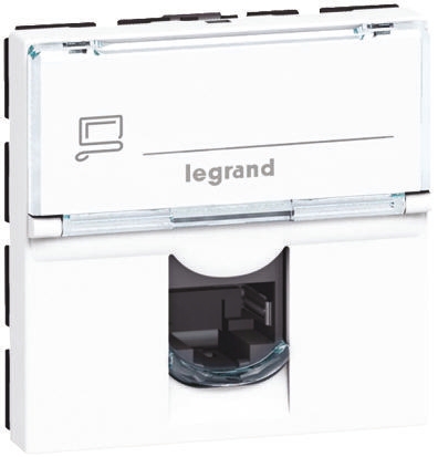 Legrand Aluminium, Green, Orange, Red, White Telephone Socket