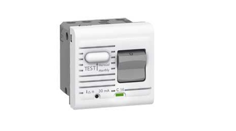 Legrand Residual Current Circuit Breaker with Overload Protection, 10A Current Rating, 2-Pole, 30 mA Trip Sensitivity,