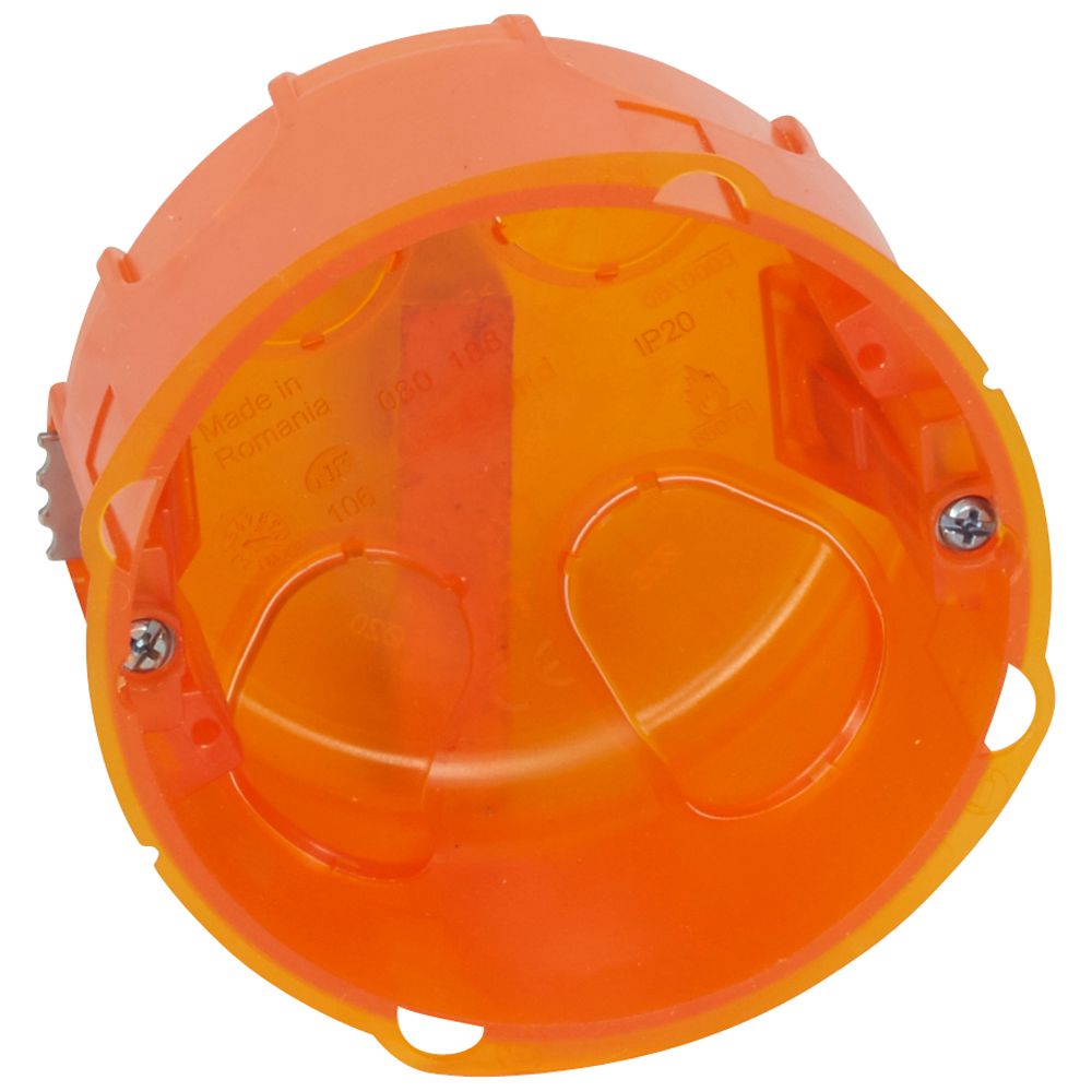 Legrand Orange Plastic Back Box, IP20, Wall Mount, 1 Gangs 83mm 50 mm
