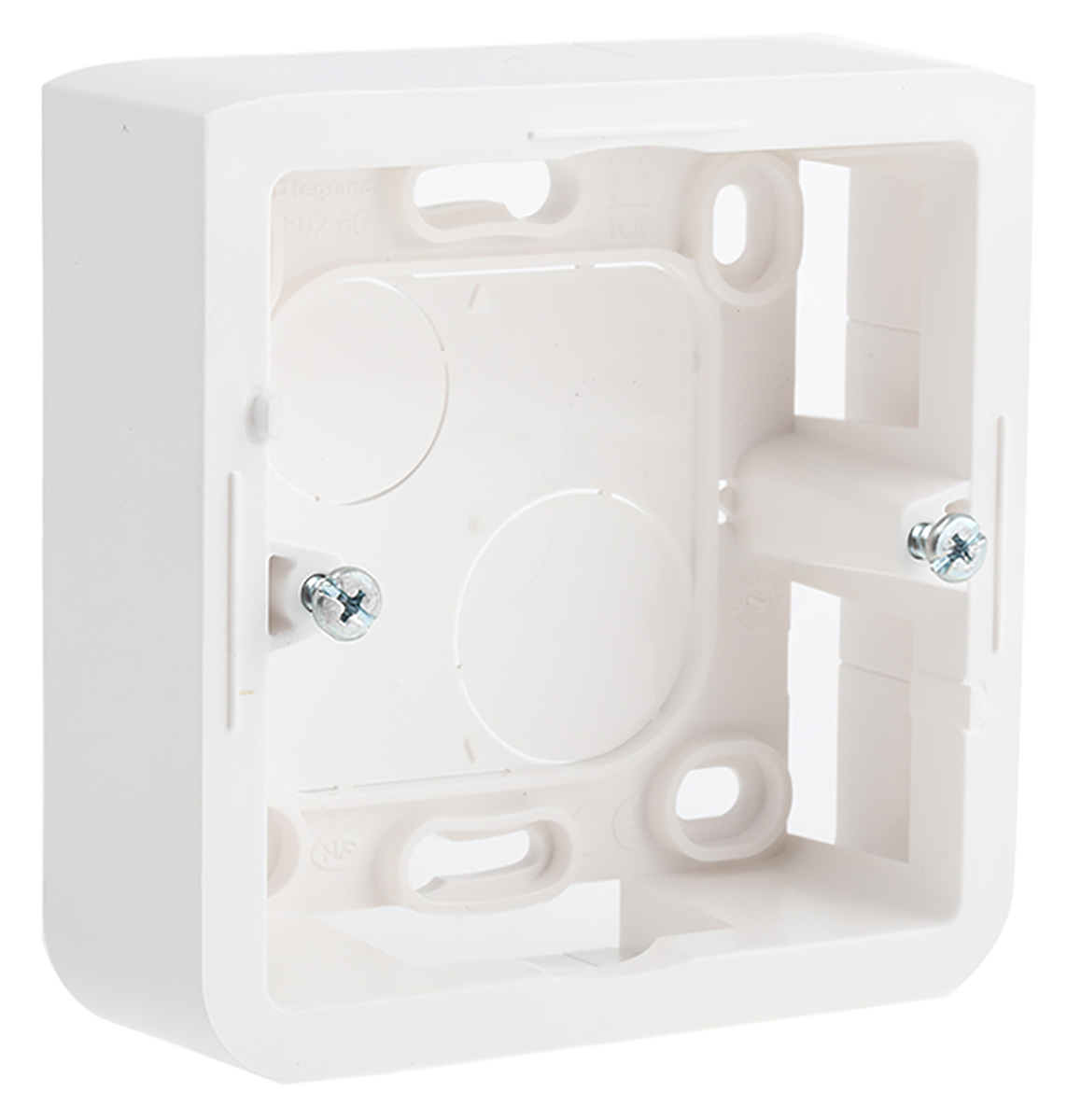 Legrand MOSAIC White White Plastic Back Box, NF, IP20, Flush Mount, 1 Gangs 30 mm 30mm 30 mm