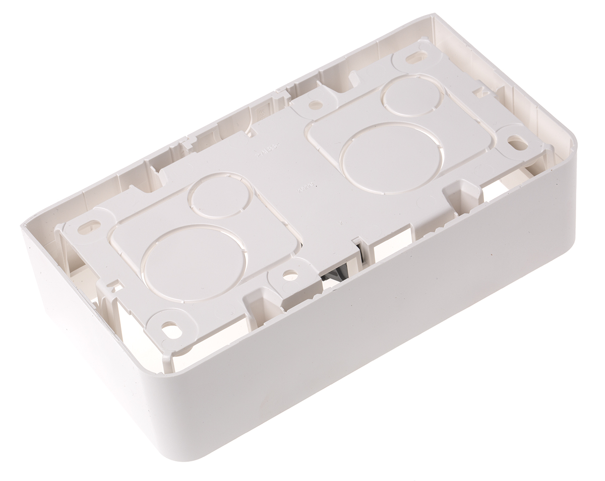 0-802-85 Legrand MOSAIC White Orange, White, Aluminium, Red, Green Plastic Back Box, NF, IP20, Flush, Floor, Trunking, Surface,
