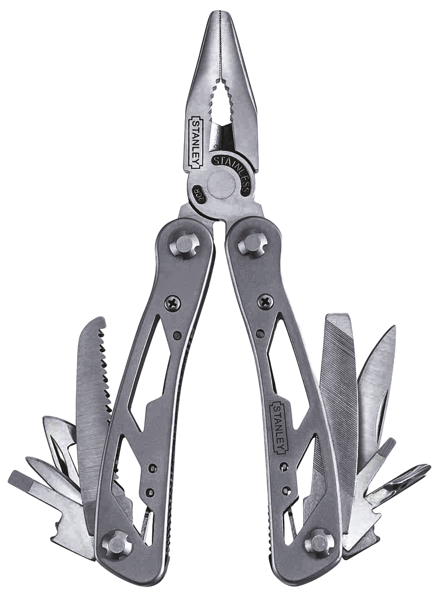 Stanley Tools 12, Multitool Knife 210mm, 165 mm Closed Length, 30 g