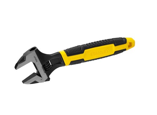 Stanley Adjustable Wrench, 29.5 cm Overall, Straight Handle
