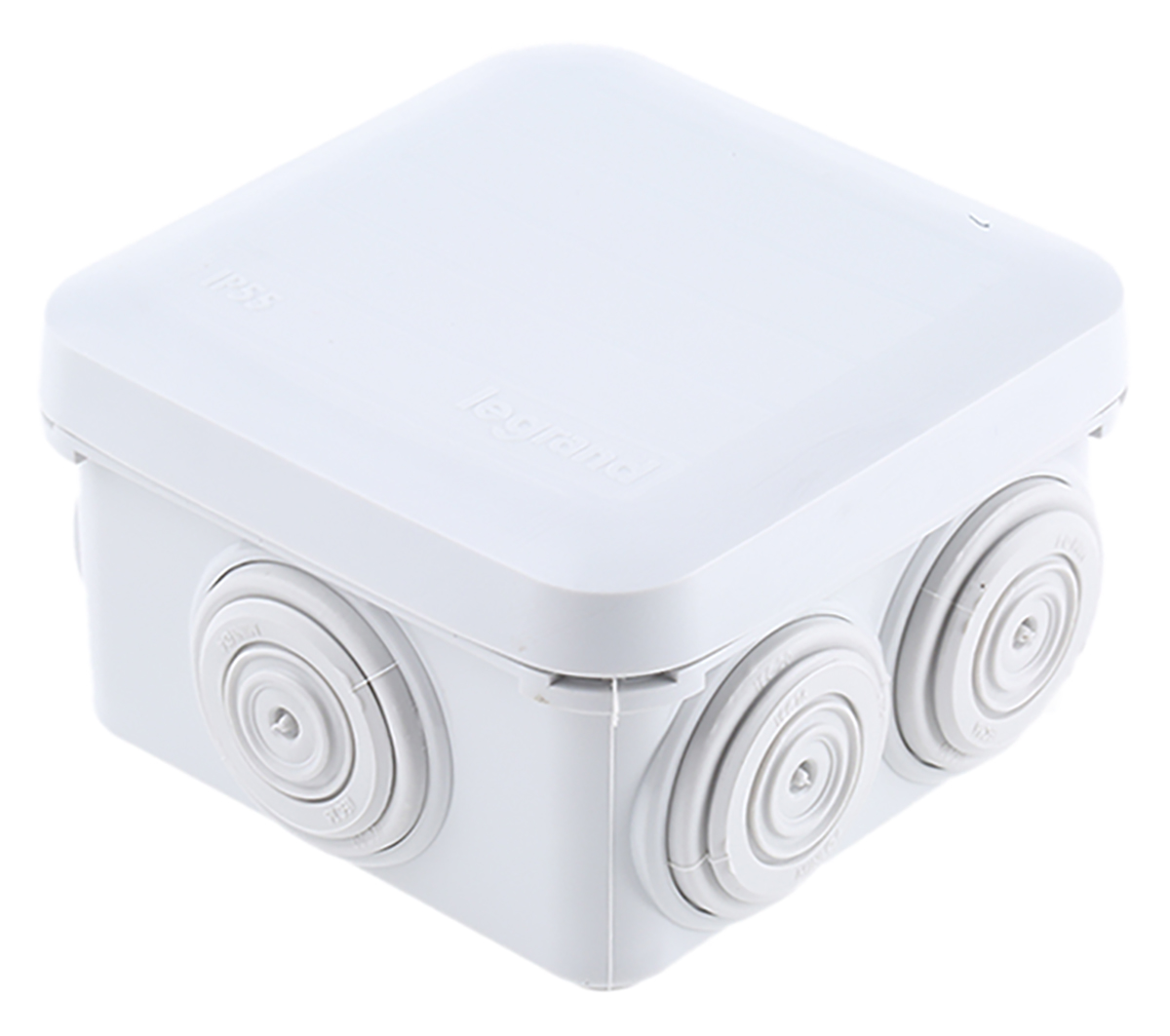 Legrand Plexo Series Grey ABS Junction Box, IP55, 4 Terminals, 65 mm, 65mm 40 mm
