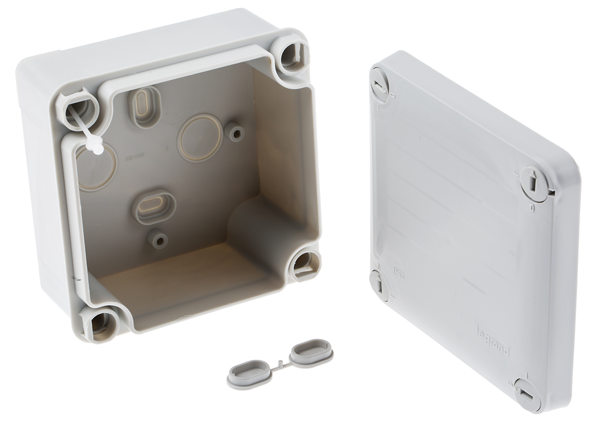 0-920-20 Legrand Plexo Series Grey ABS Junction Box, IP55, 4 Terminals, 105 mm, 105mm 55 mm