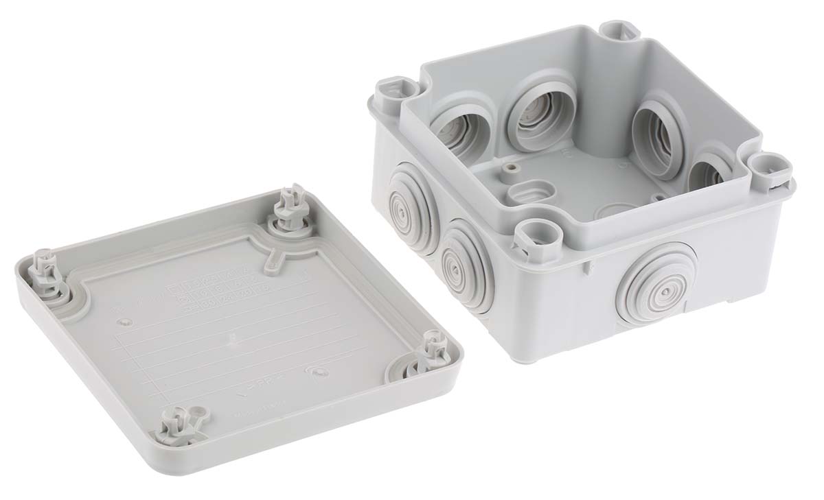 0-920-22 Legrand Plexo Series Grey ABS Junction Box, IP55, 4 Terminals, 105 mm, 105mm 55 mm
