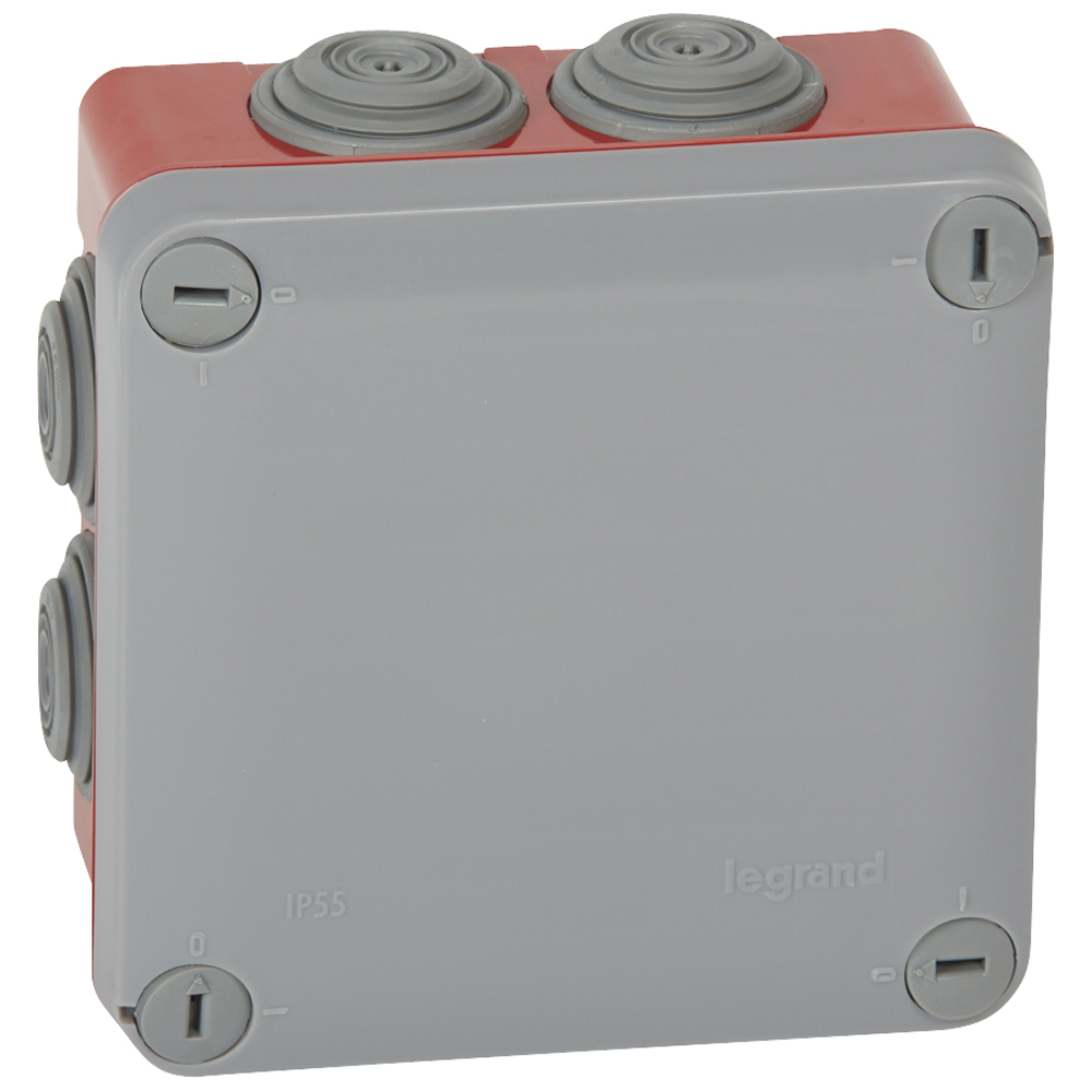 Legrand Polypropylene Adaptable Box 121mm x 121 mm x 54 mm with 7 Knockouts