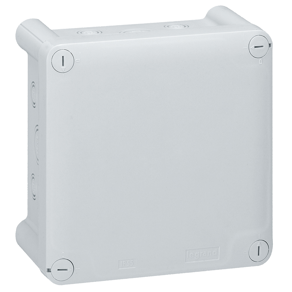 Legrand Plexo Series Grey Plastic Junction Box, IP55, 150 mm, 150mm 81 mm