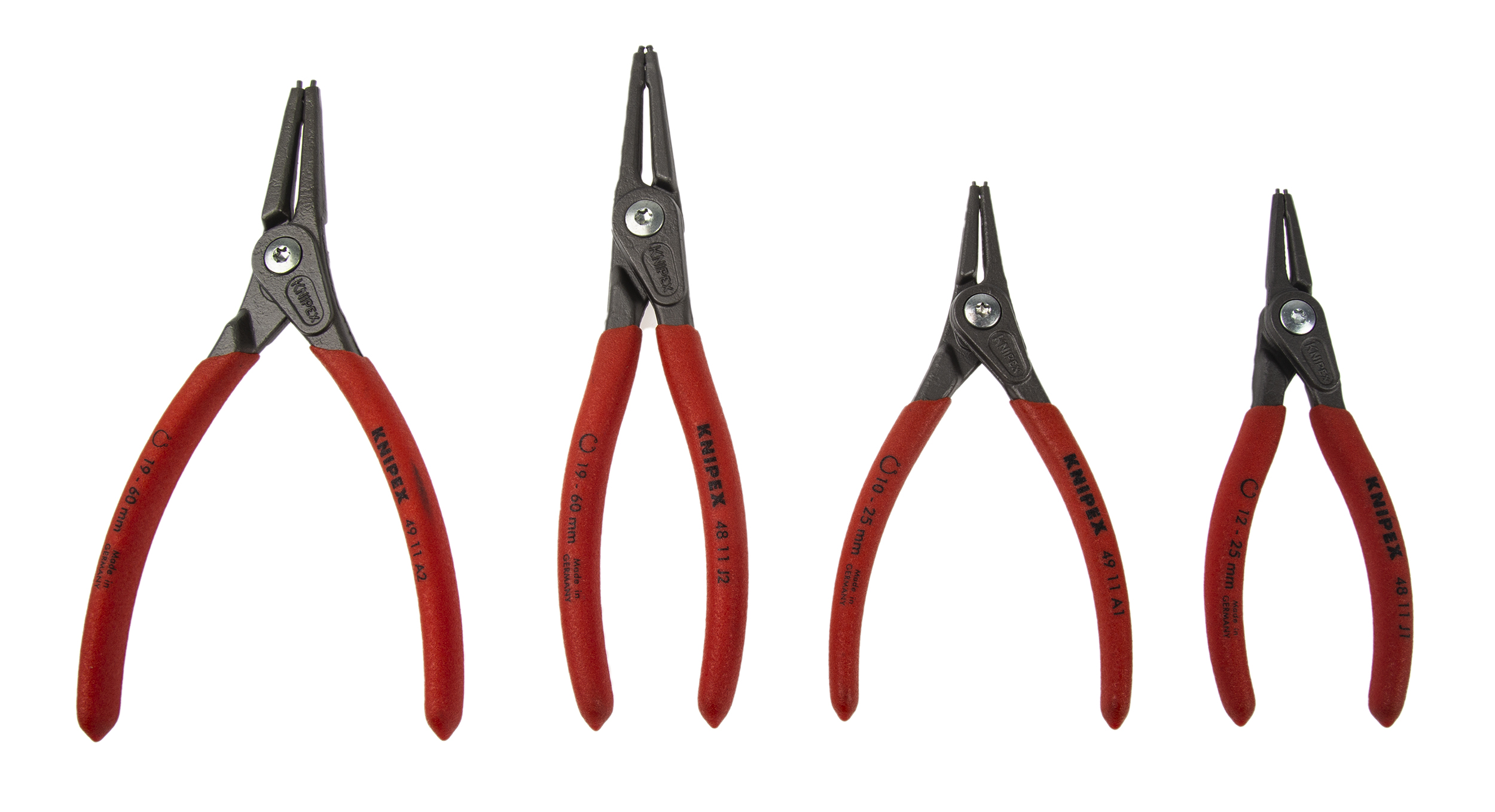 00-19-57 Knipex 4-Piece Circlip Plier Set Circlip Plier Set