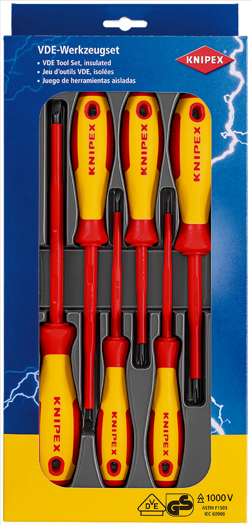 00-20-12-v01 Knipex Phillips, Slotted Insulated, 6-Piece