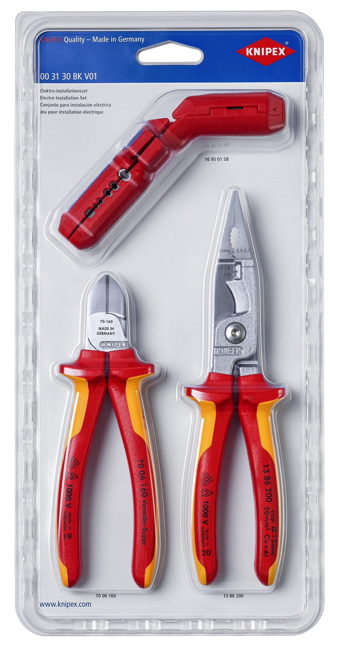 Knipex 3 Piece Electrician Tool Kit Tool Kit