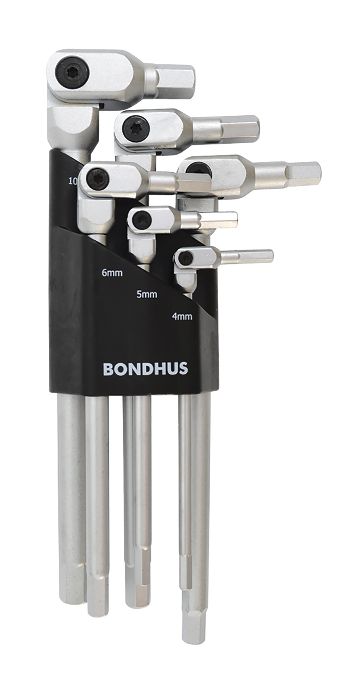 Bondhus 6 piece L Metric Hex Key Set, Hex size 4 to 10 mm