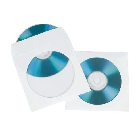 Hama White CD Sleeve, Quantity100 Per Pack, Quantity100 per case