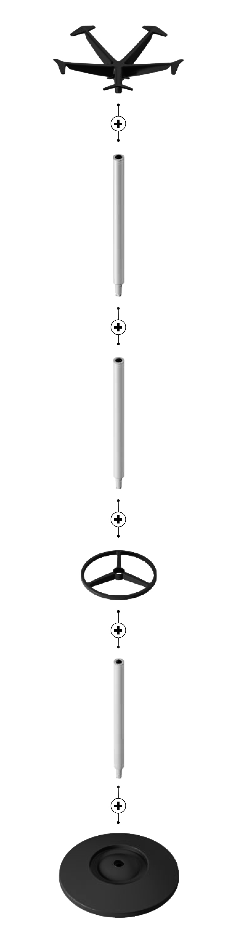 0012355 TAP France Black Coat Stand