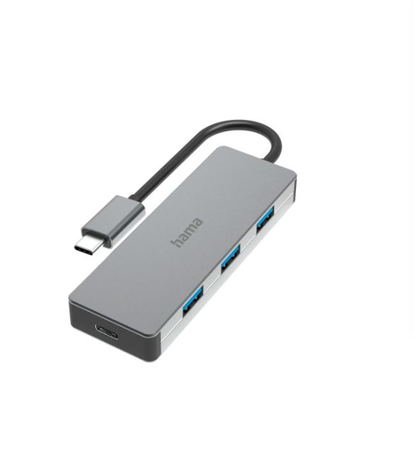 Hama 4 Port USB 3.2 USB C Hub, USB Powered, 3.2 cm 1.2 cm 9.4cm