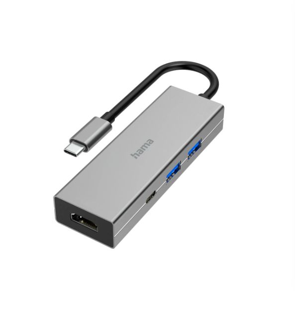 Hama 4 Port USB 3.2 USB C Hub, USB Powered, 3.3 cm 1.7 cm 10cm