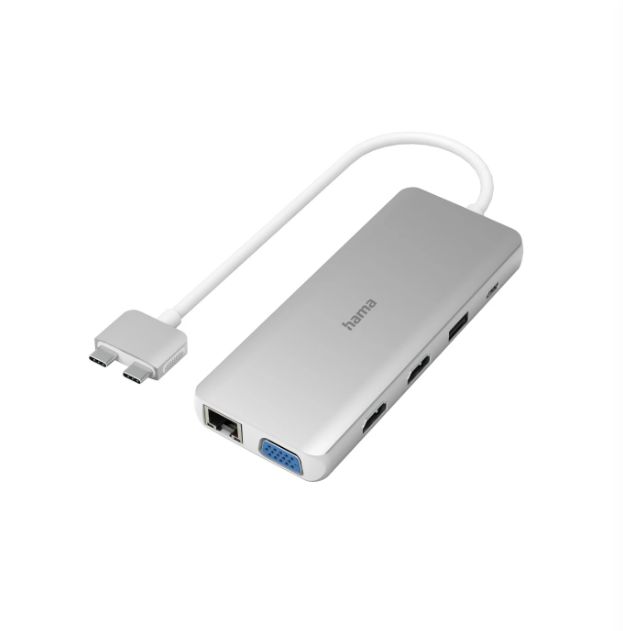 Hama 12 Port USB 3.2 USB C Hub, USB Powered, 5.5 cm 1.5 cm 13.4cm