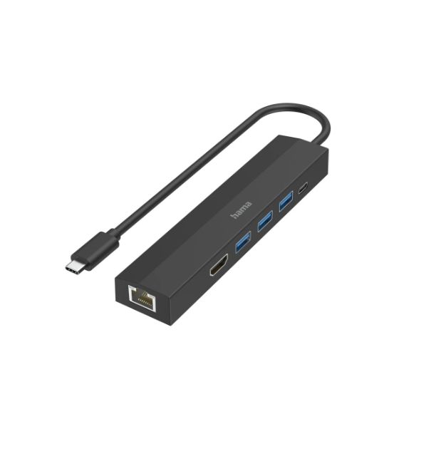 Hama 6 Port USB 3.2 USB C Hub, USB Powered, 3.17 cm 1.6 cm 14.7cm