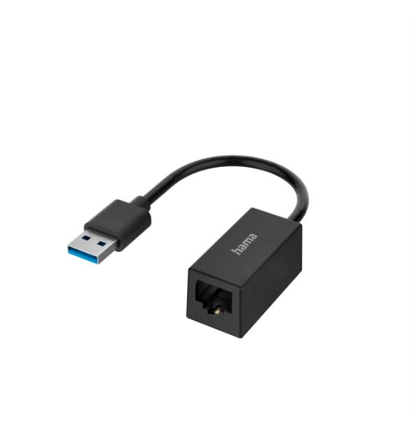 Hama USB Network Adapter USB 2.0 0.15 m Black 1000Mbps Network Speed
