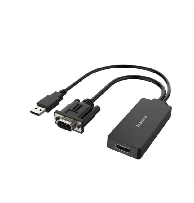 Hama  1 port USB to HDMI  Adapter 150 mm Length 1920 x 1080 pixel Maximum Resolution