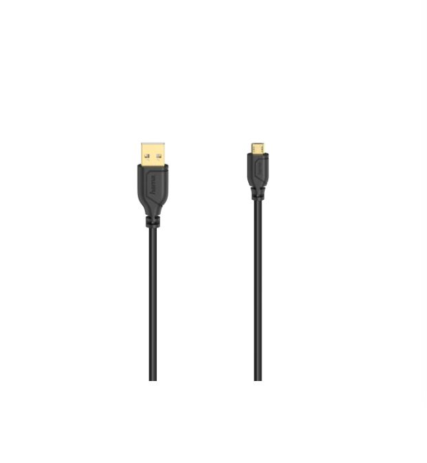 Hama , Male Micro USB Type B, USB Type A to Male USB Type A, Black, 0.75 m