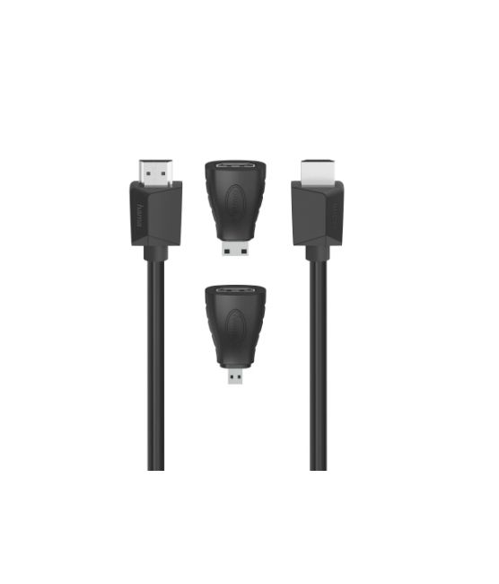 Hama, 1.5 mm 4096 x 2160 pixels HDMI Cable, - Male HDMI to Male HDMI, HDMI, Black