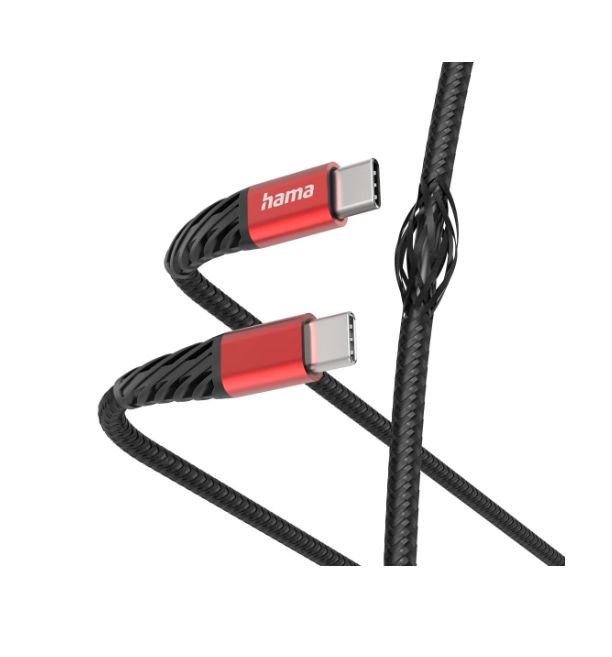 Hama , Male USB Type C to Male USB Type C, Black, Red, 1.5 m
