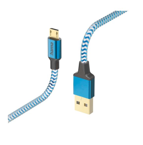 Hama , Male Micro USB Type B, USB Type A to Male Micro USB Type-A, Blue, 1.5 m
