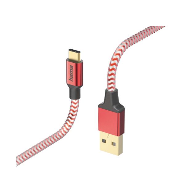 Hama , Male USB Type A, USB Type C to Male USB Type C, Red, 1.5 m