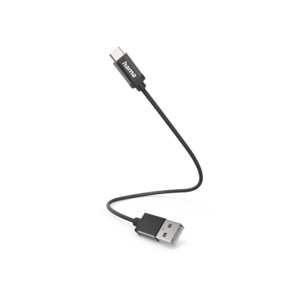 Hama , Male USB Type A, USB Type C to Male USB Type C, Black, 0.2 m