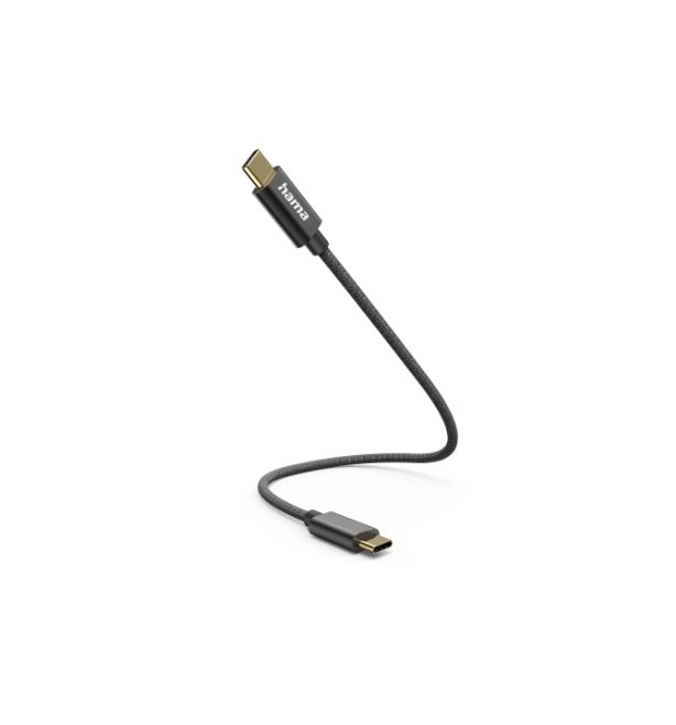 Hama , Male USB Type C to Male USB Type C, Black, 0.2 m