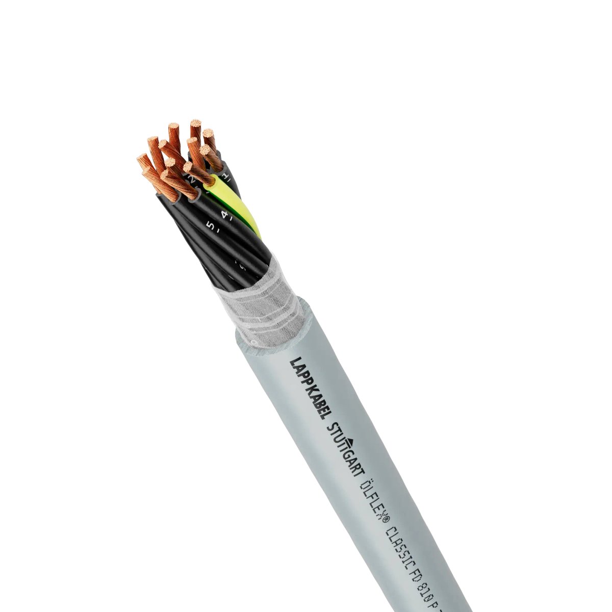 Lapp P Control Cable, 1 Cores, 16mm² 6 AWG, Unscreened, Silver Grey Polyurethane Compound Thermoplastic Polyurethane