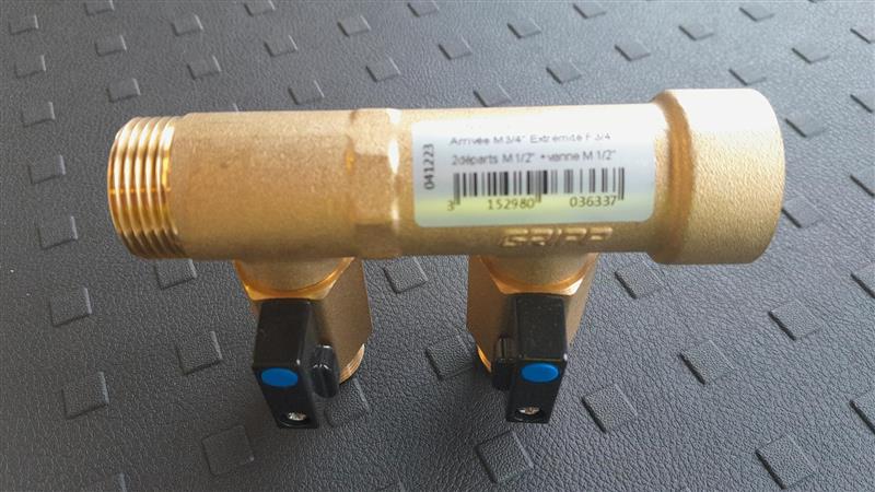 Watts Brass Pipe Fitting Compression Compression, Male Metric 3/4 in to Male 1/2 in