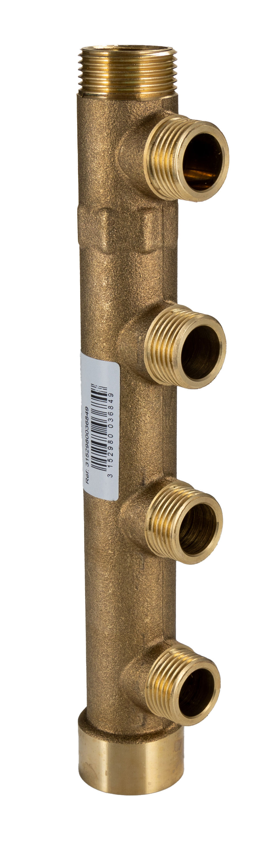Watts Brass Pipe Fitting Compression Compression, Male Metric 3/4 in to Male 1/2 in