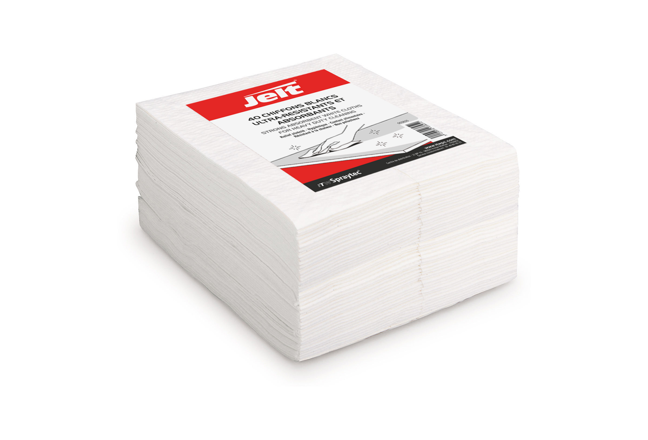 Jelt Ultra-Resistants Et Absorbants Dry Industrial, Bag of, 300 x 380 mm 40 Per Pack